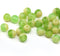6mm Green beige round druk czech glass beads, 30Pc