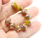 8x10mm Yellow saucer czech glass beads, UFO shape 12pc