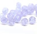 7mm Lilac rose bud flower round bead, 20pc
