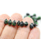 5x7mm Jet black teardrops pressed czech glass beads, 30pc