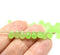 5x7mm Green glass drops, czech teardrop beads, 50pc