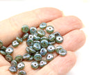 6mm Picasso czech glass rondelle spacer beads, 50pc