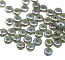 6mm Picasso czech glass rondelle spacer beads, 50pc