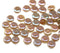 6mm Dark beige with luster czech glass rondelle spacer beads, 50pc