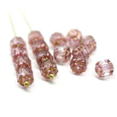 6mm Rose Pink Czech glass cathedral beads