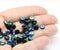 6mm Black czech glass rondelle spacer beads, AB coating, 50pc