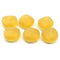 9x14mm Frosted yellow puffy rondels Czech glass beads - 6Pc