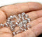 6mm Crystal clear silver flakes czech glass round beads, 30Pc
