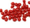 5x7mm Small opaque red teardrops, czech glass beads, 40pc