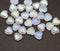 6mm Rustic seaglass finish frosted clear Czech glass beads - 30pc