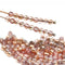 3mm Opal pink bright copper Czech glass small druk beads, 5g