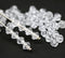 6mm Clear fancy small bicone Czech glass spacer beads, 50pc