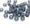 6mm Blue gray pony Czech glass beads, 2mm hole - 40pc