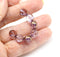 8mm Light purple czech glass fire polished round cut beads - 10Pc