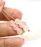 6mm Frosted pink round druk czech glass beads, 40Pc