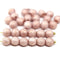 6mm Pink copper round druk czech glass beads, 30Pc