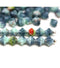 6mm Mixed blue fancy small bicone beads, 50pc
