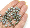 6mm Gray picasso luster czech glass rondelle spacer beads, 50pc