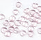 6mm Rose pink heart czech glass small beads - 30pc