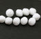 9mm White czech glass bicone fire polished beads, 10Pc