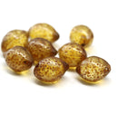 14x10mm Picasso Brown Lemon Czech Glass Beads