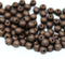 4mm Frosted dark brown czech glass beads round druk spacers, 90Pc