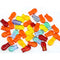 9x5mm Glass fish beads mix Czech glass red orange yellow, 40Pc