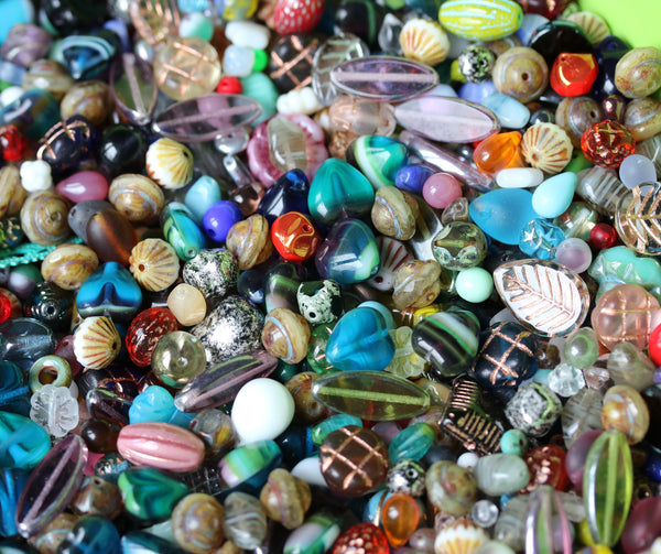 20g Picasso Beads MIX, Surprise Bag, Czech glass bead soup