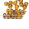 5x7mm Mixed brown purple Czech glass rondelle beads, 20pc