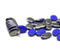 9x6mm Dark blue with gunmetal luster flat oval lentil czech glass beads, 30Pc