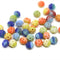 5x6mm Frosted bright rondelle beads mix Czech glass spacers donuts, 40pc