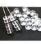 4x8mm Crystal clear puffy rondelle czech glass beads - 30Pc