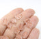 10x8mm Frosted glass copper inlays leaf Czech glass beads 15pc