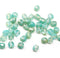 4mm Seafoam green fire polished czech beads round spacers - 50Pc