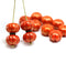 7x11mm Orange pumpkin rondelle Czech glass beads with rustic luster - 6Pc
