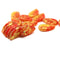 14x9mm Red Czech glass leaves, gold wash, 15pc