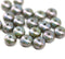 4x7mm Picasso gray rondelle fire polished czech glass beads, 20pc