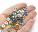 4x8mm Rondelle czech glass beads mix - 30Pc