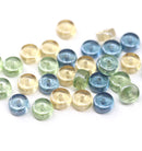 4x8mm Rondelle czech glass beads mix - 30Pc