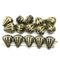 Lotus glass beads Black Gold: two hole