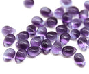 5x7mm Purple teardrops czech glass beads