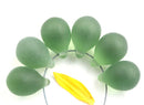 10x14mm Matte green czech glass teardrop beads large briolette drop 6pc