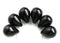 10x14mm Black czech glass teardrop beads large briolette drop 6p
