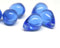 10x14mm Blue czech glass teardrop beads large briolette drop 6pc