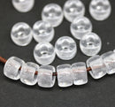 9mm Pony Crystal clear pony beads, 3mm large hole, 20pc