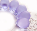 10x14mm Frosted lilac czech glass teardrop beads large briolette drop 6pc