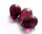 10x14mm Frosted purple czech glass teardrop beads large briolette drop 6pc