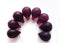 10x14mm Frosted purple czech glass teardrop beads large briolette drop 6pc
