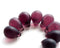 10x14mm Frosted purple czech glass teardrop beads large briolette drop 6pc