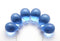 10x14mm Sapphire blue czech glass teardrop beads large briolette drop 6pc